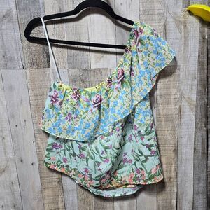 Yumi Kim Fleur Melody Baja Top One Shoulder Boho Coquette NWT